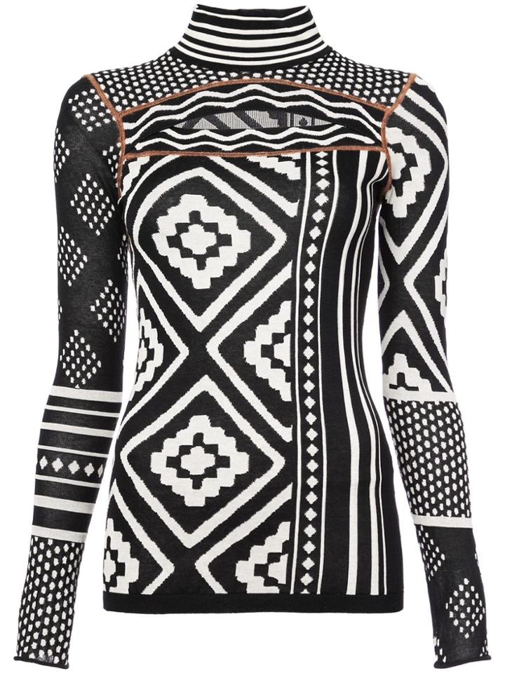 Proenza Schouler Contrast Turtle-neck Sweater - Black