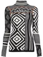 Proenza Schouler Contrast Turtle-neck Sweater - Black