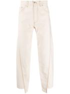 Lanvin Asymmetric Straight-leg Jeans - White