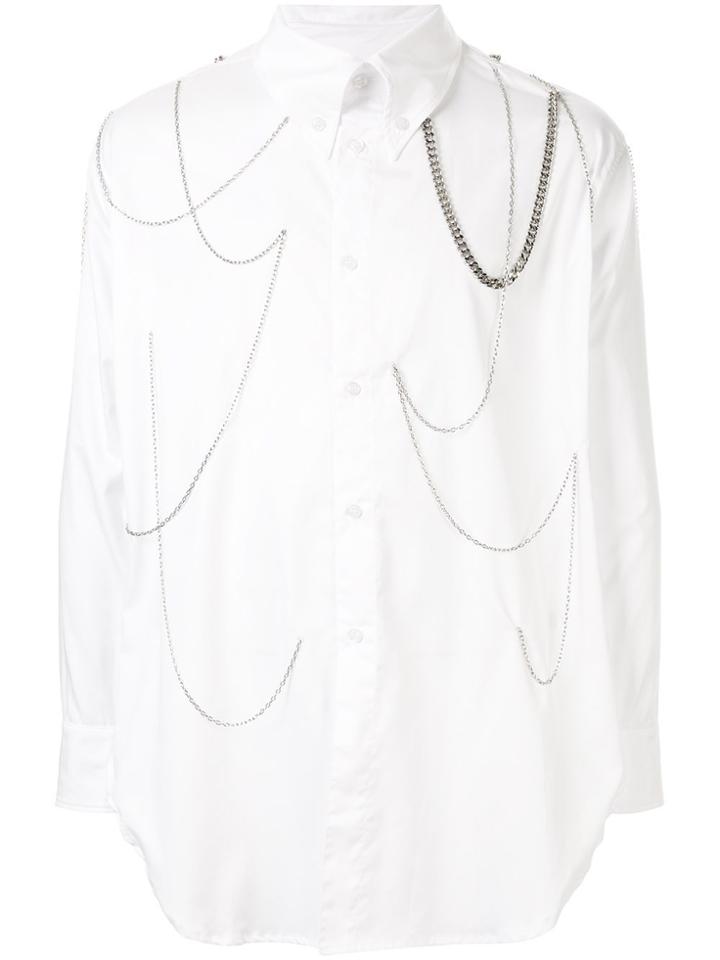 Charles Jeffrey Loverboy Chain-embellished Shirt - White