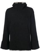 Lost & Found Ria Dunn High Neck Hooded Jumper - Black