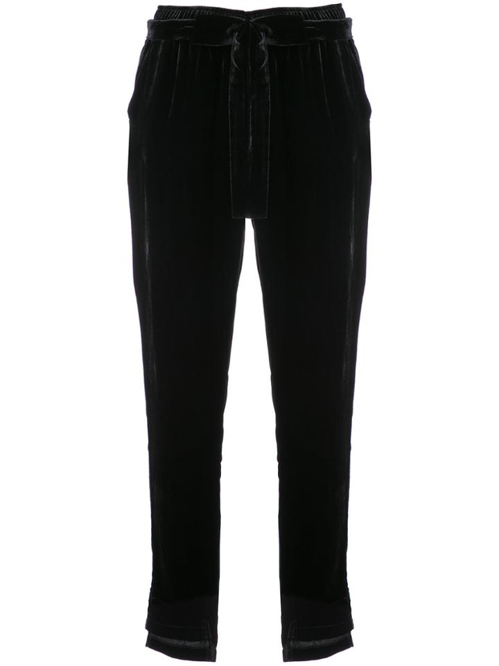 Gold Hawk Tie Waist Trousers - Black