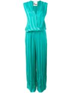8pm Striped Jumpsuit, Women's, Size: Medium, Green, Cupro