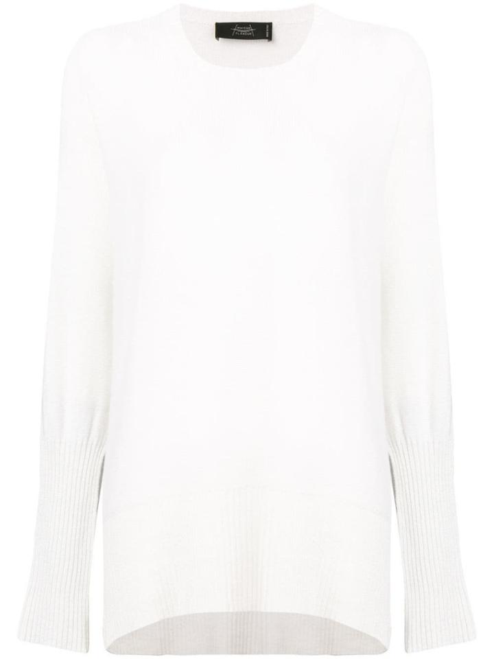 Maison Flaneur Oversized Long-sleeve Sweater - White