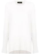 Maison Flaneur Oversized Long-sleeve Sweater - White