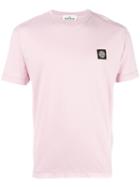 Stone Island Chest Patch T-shirt, Men's, Size: Small, Pink/purple, Cotton