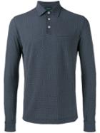 Zanone Printed Polo Top, Men's, Size: 50, Blue, Cotton