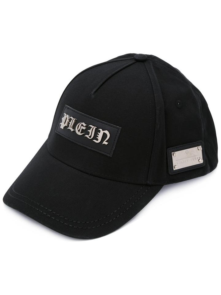 Philipp Plein - Gothic Text Snap Back Hat - Men - Cotton - One Size, Black, Cotton