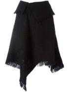 Isabel Marant Asymmetric Draped Skirt, Women's, Size: 36, Black, Wool/polyamide/cotton