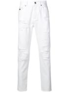 John Richmond Slim Distressed Jeans - White
