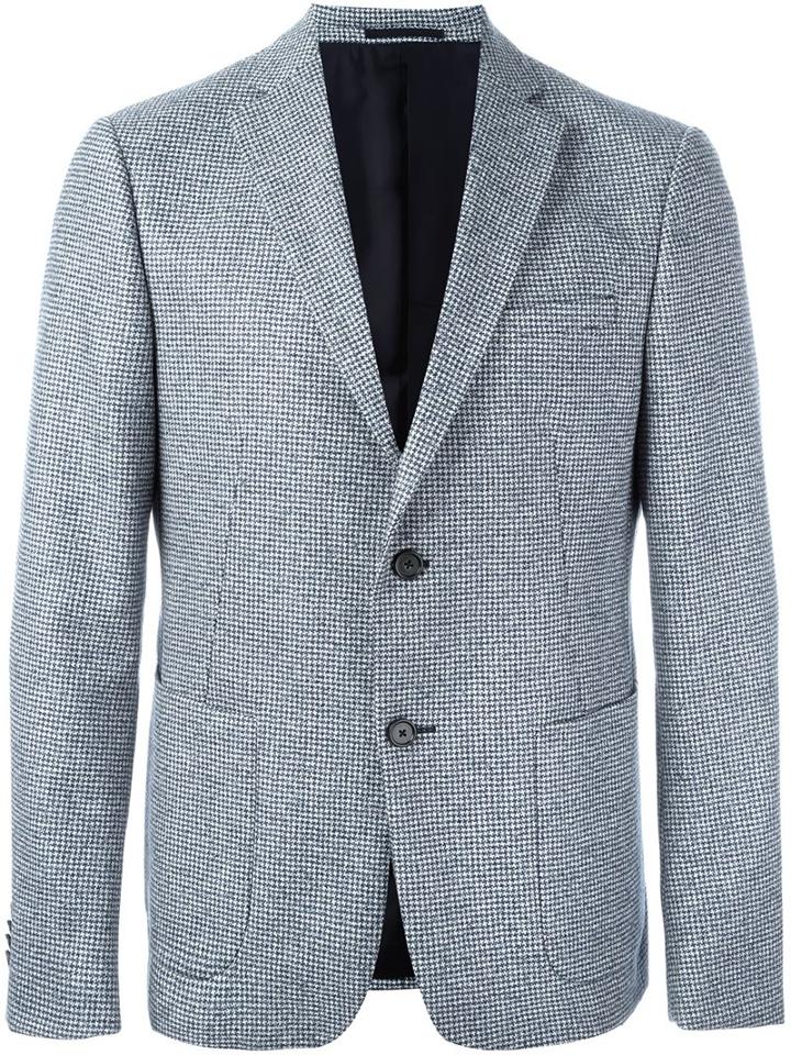 Z Zegna Single Breasted Blazer, Men's, Size: 54, Blue, Cupro/wool