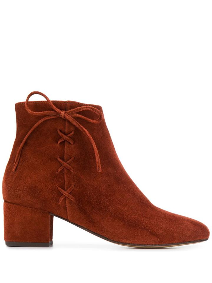Tila March Lace-up Ankle Boots - Orange