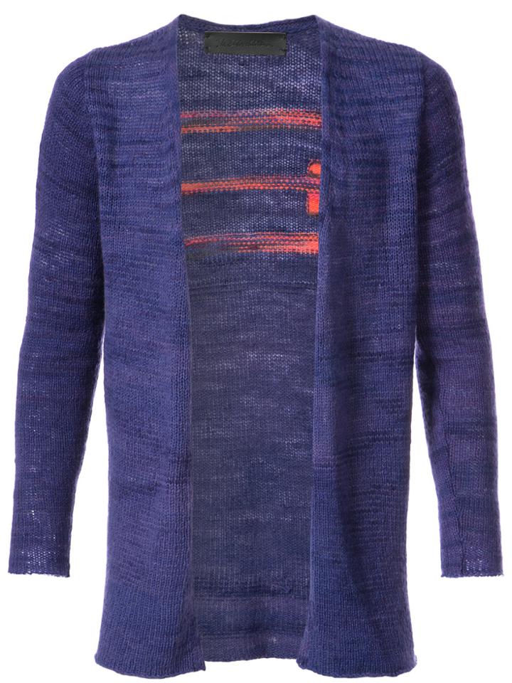 The Elder Statesman Open Knit Cardigan - Blue