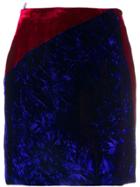 Versace Vintage Crushed Velvet Mini Dress - Blue