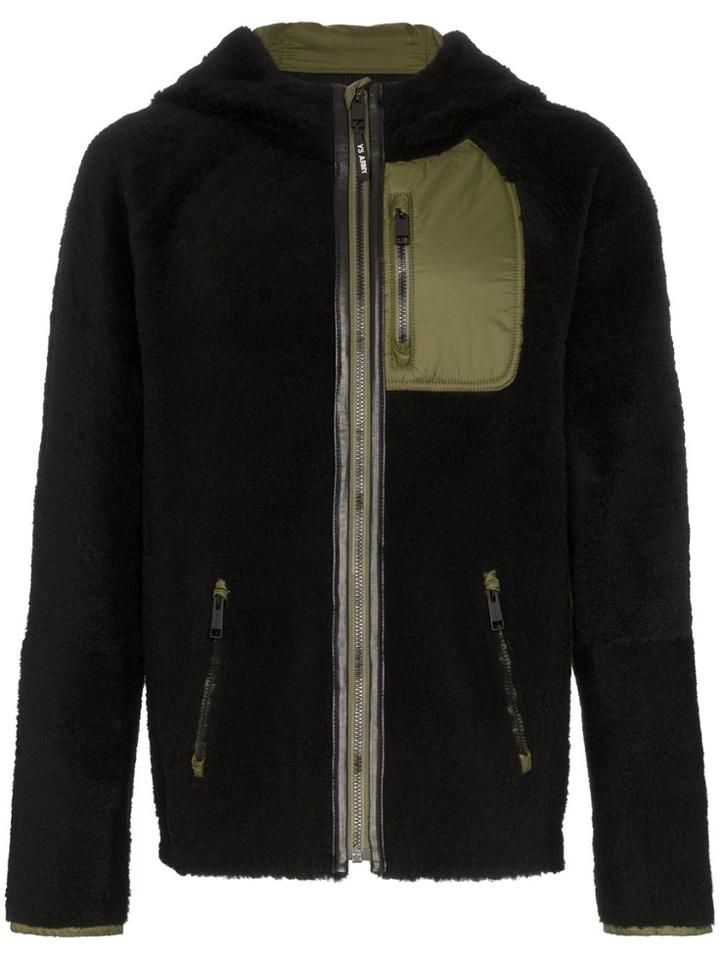 Yves Salomon Curly Merinos Lamb Hooded Jacket - Green