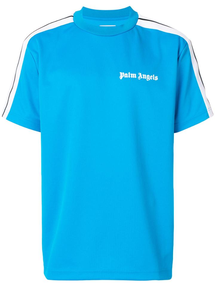 Palm Angels Side-striped T-shirt - Blue