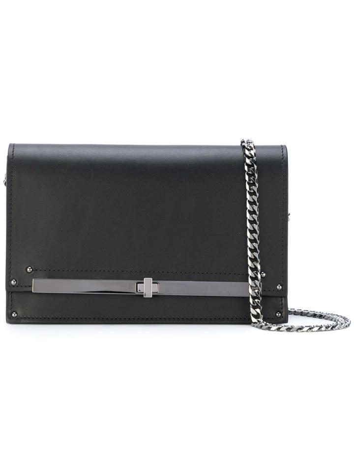 Casadei Metal Plaque Clutch - Black