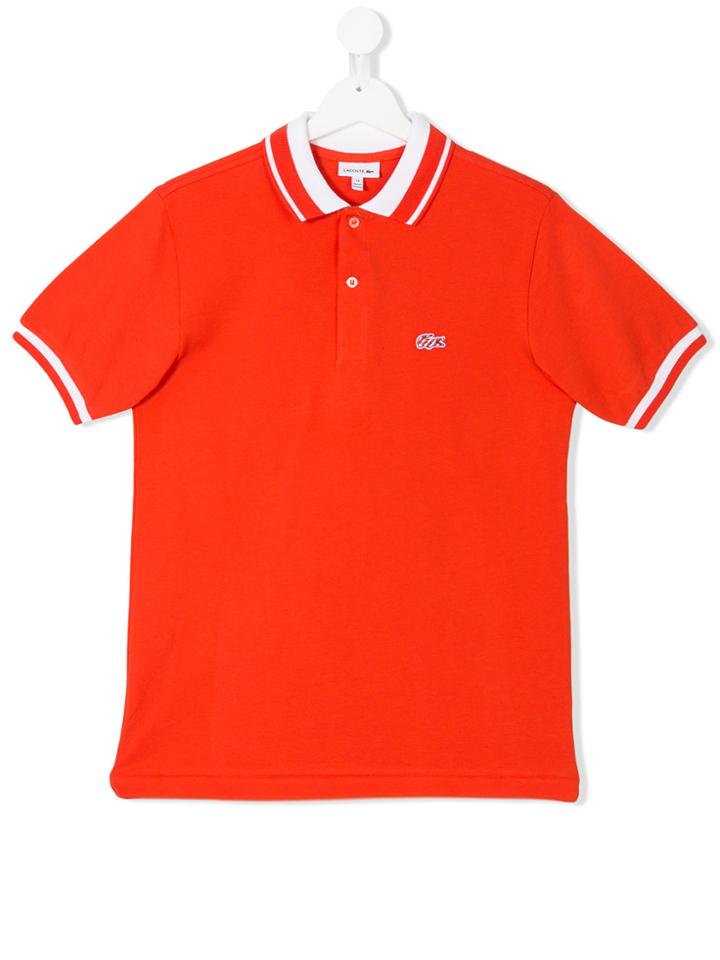 Lacoste Kids Short Sleeve Polo Shirt - Yellow & Orange