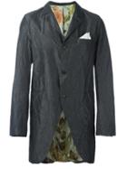 Geoffrey B. Small - Long Creased Blazer - Men - Silk/cotton - Xl, Blue, Silk/cotton