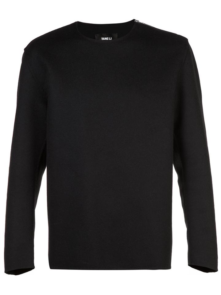 Yang Li Dbf Crew Neck Pullover Jacket - Black