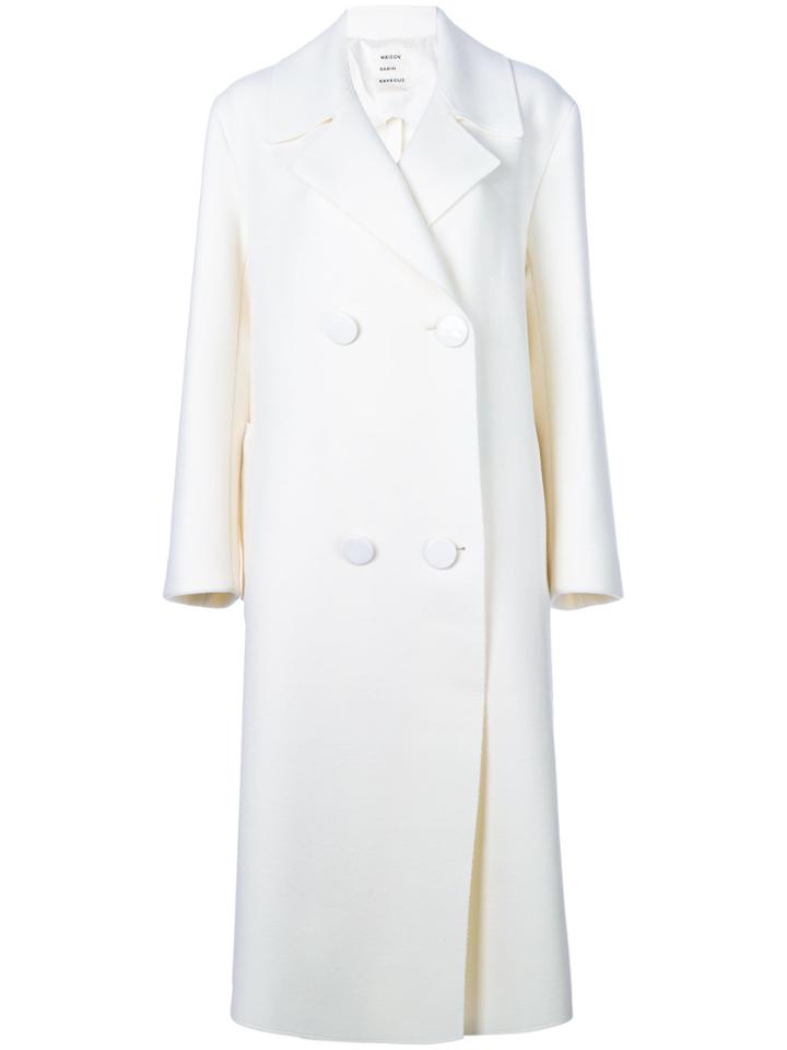 Maison Rabih Kayrouz Double Breasted Coat - White