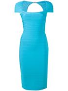 Hervé Léger - Bandage Dress - Women - Rayon/nylon/spandex/elastane - M, Women's, Blue, Rayon/nylon/spandex/elastane