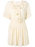 Philosophy Di Lorenzo Serafini Ruffle-trimmed Mini Dress - Neutrals