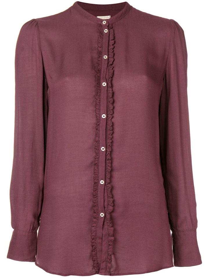 Massimo Alba Ruffle Detail Blouse - Red