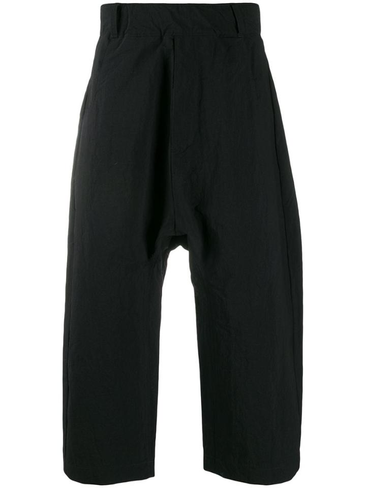 Tobias Birk Nielsen William Wide Leg Cropped Trousers - Black