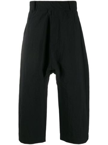Tobias Birk Nielsen William Wide Leg Cropped Trousers - Black