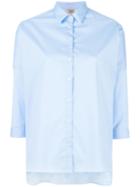 Fay Plain Shirt, Size: Small, Blue, Cotton/spandex/elastane