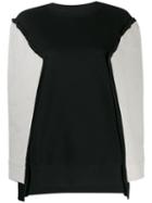 Maison Margiela Contrasting Sleeve Sweatshirt - Black