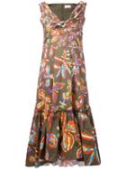 Peter Pilotto - Floral Printed Shift Dress - Women - Cotton/spandex/elastane - 12, Green, Cotton/spandex/elastane