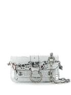 Zadig & Voltaire Kate Wallet Embossed-croc Bag - Silver