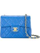 Chanel Vintage Cc Logo Single Chain Shoulder Bag - Blue