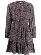 Vanessa Bruno Floral Short Dress - Purple