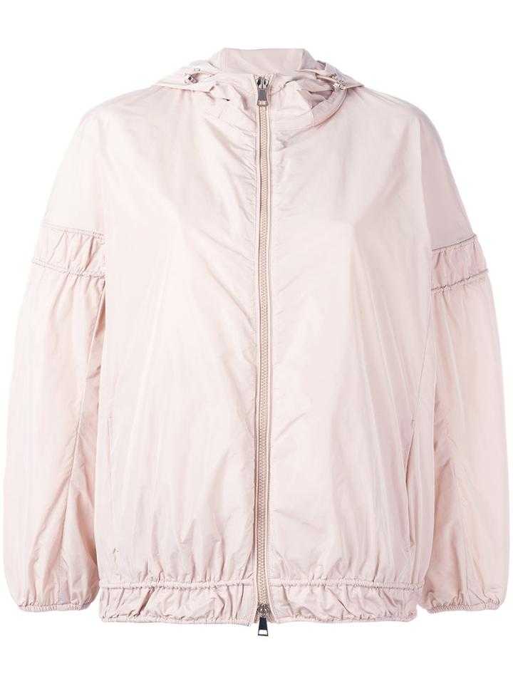 Moncler Cropped Hooded Jacket, Women's, Size: 0, Pink/purple, Polyamide/polyester