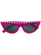 Valentino Eyewear Studded Sunglasses - Pink