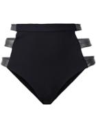 Fleur Du Mal - Cage Strap Bikini Bottom - Women - Polyamide/spandex/elastane - M, Black, Polyamide/spandex/elastane
