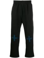 Adish Embroidered Track Pants - Black