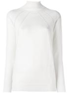 Fabiana Filippi Stitching Detail Jumper, Women's, Size: 44, White, Merino