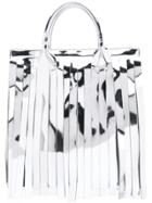 Mm6 Maison Margiela Fringe Tote Bag - Metallic