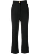 Balmain Embossed Button Trousers - Black