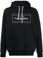 Casablanca Logo Print Hoodie - Black