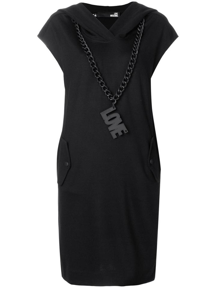 Love Moschino Hooded Dress - Black