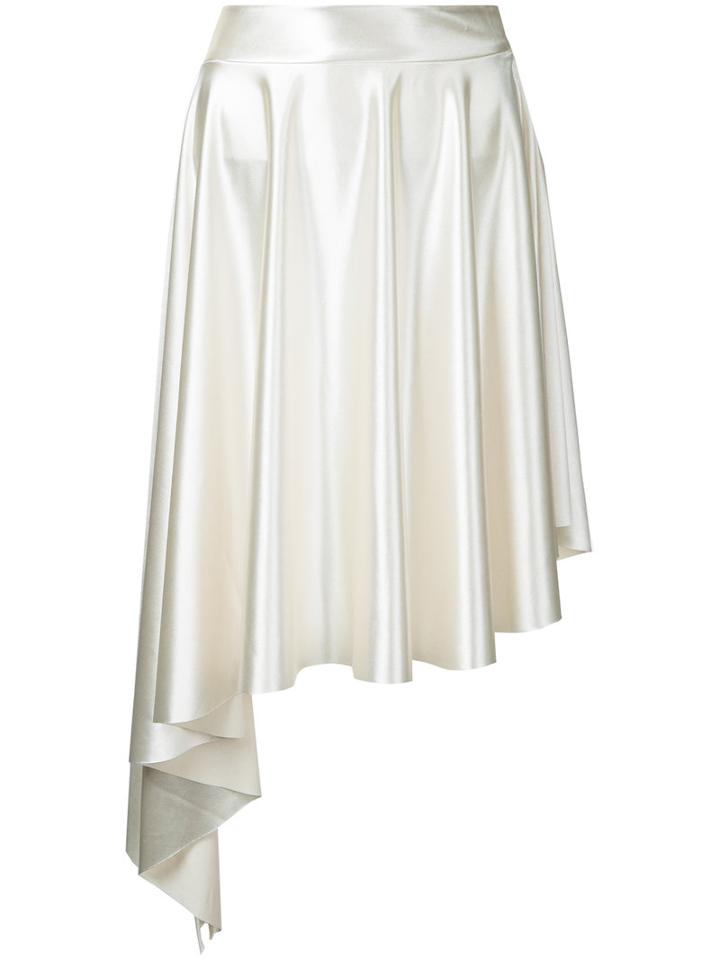 Robert Wun - Asymmetric Skirt - Women - Polyester/spandex/elastane - 8, Nude/neutrals, Polyester/spandex/elastane