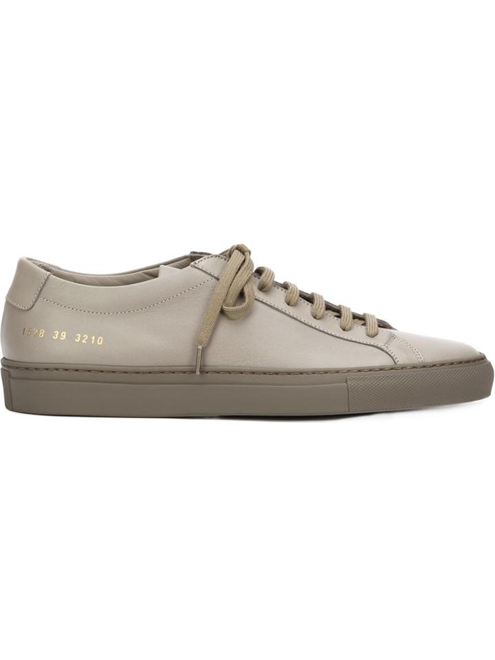 Common Projects Original Achilles Low Sneakers, Men's, Size: 11, Grey, Leather