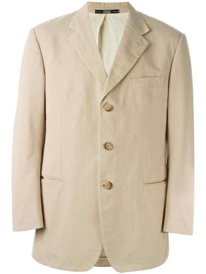 Gianfranco Ferre Pre-owned Button Blazer - Neutrals