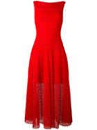Talbot Runhof - Textured Panel Dress - Women - Polyamide/polyester/spandex/elastane - 42, Red, Polyamide/polyester/spandex/elastane