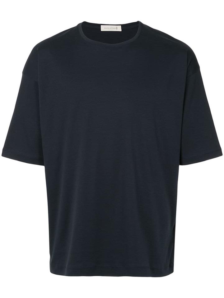 Mackintosh Navy Cotton Crewneck T-shirt Gcs-025 - Blue